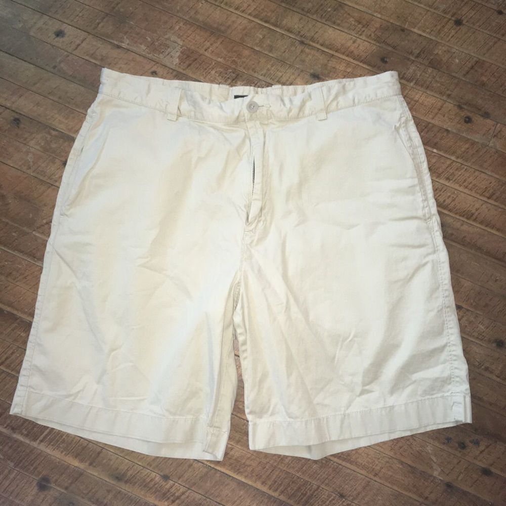 J Crew tan flat front size 35 business casual shorts